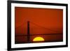 Sunset Behind the Golden Gate Bridge-Paul Souders-Framed Photographic Print