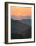 Sunset Beyond Mountains-null-Framed Photographic Print