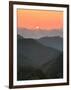 Sunset Beyond Mountains-null-Framed Photographic Print