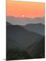 Sunset Beyond Mountains-null-Mounted Photographic Print