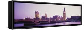 Sunset Big Ben London England-null-Framed Stretched Canvas