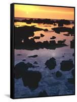 Sunset, Big Island of Hawaii, Kona Coast, Hawaii, USA-Charles Gurche-Framed Stretched Canvas