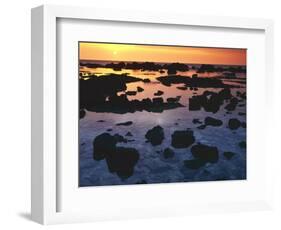 Sunset, Big Island of Hawaii, Kona Coast, Hawaii, USA-Charles Gurche-Framed Photographic Print