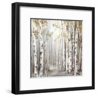 Sunset Birch Forest III-Eva Watts-Framed Art Print