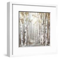 Sunset Birch Forest III-Eva Watts-Framed Art Print