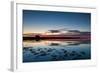 Sunset Blue Hour on the Causeway on Holy Island, Northumberland England UK-Tracey Whitefoot-Framed Photographic Print