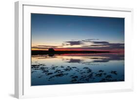 Sunset Blue Hour on the Causeway on Holy Island, Northumberland England UK-Tracey Whitefoot-Framed Photographic Print