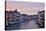 Sunset Boats on Grand Canal, Venice, Italy-Darrell Gulin-Stretched Canvas