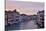 Sunset Boats on Grand Canal, Venice, Italy-Darrell Gulin-Stretched Canvas