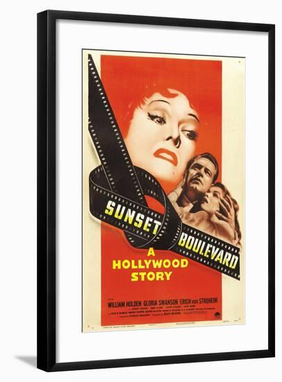 Sunset Boulevard, 1950 "Sunset Blvd." Directed by Billy Wilder-null-Framed Giclee Print