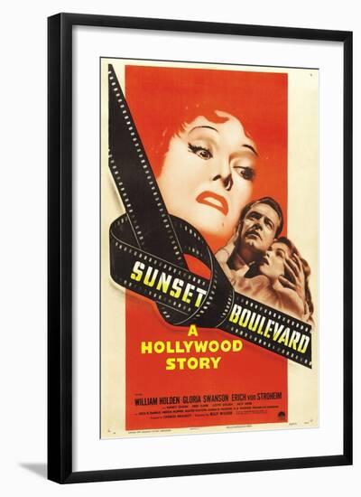 Sunset Boulevard, 1950 "Sunset Blvd." Directed by Billy Wilder-null-Framed Giclee Print