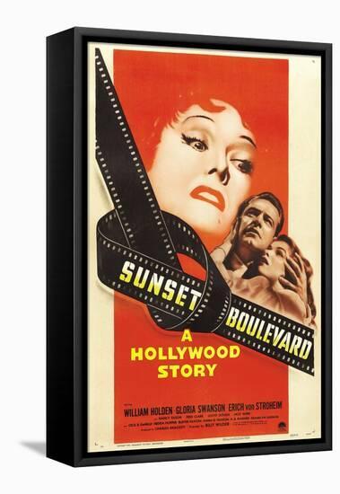 Sunset Boulevard, 1950 "Sunset Blvd." Directed by Billy Wilder-null-Framed Stretched Canvas