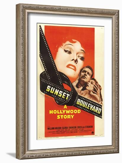 Sunset Boulevard, 1950 "Sunset Blvd." Directed by Billy Wilder-null-Framed Giclee Print