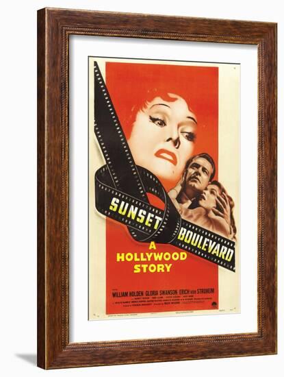 Sunset Boulevard, 1950 "Sunset Blvd." Directed by Billy Wilder-null-Framed Giclee Print