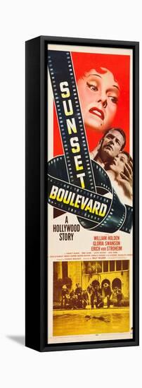 Sunset Boulevard, Gloria Swanson, William Holden, Nancy Olson, 1950-null-Framed Stretched Canvas