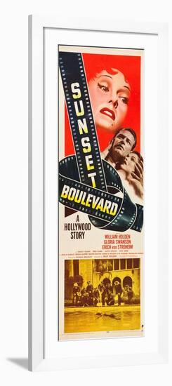 Sunset Boulevard, Gloria Swanson, William Holden, Nancy Olson, 1950-null-Framed Art Print