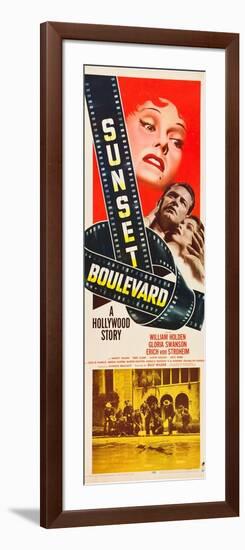 Sunset Boulevard, Gloria Swanson, William Holden, Nancy Olson, 1950-null-Framed Art Print