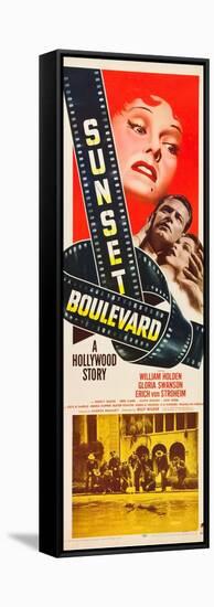 Sunset Boulevard, Gloria Swanson, William Holden, Nancy Olson, 1950-null-Framed Stretched Canvas