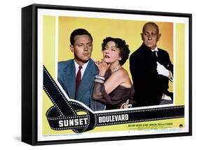 Sunset Boulevard, William Holden, Gloria Swanson, Erich Von Stroheim, 1950-null-Framed Stretched Canvas