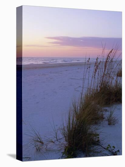 Sunset, Bradenton Beach, Anna Maria Island, Gulf Coast, Florida, USA-Fraser Hall-Stretched Canvas