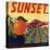 Sunset Brand - Corona, California - Citrus Crate Label-Lantern Press-Stretched Canvas