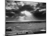 Sunset Breaking on Us Airbase across the East China Sea from Mainland China-Carl Mydans-Mounted Photographic Print