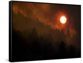 Sunset Breaks Through Smoke of the Hayman Wildfire-null-Framed Stretched Canvas