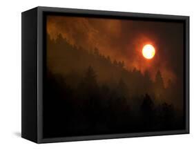 Sunset Breaks Through Smoke of the Hayman Wildfire-null-Framed Stretched Canvas