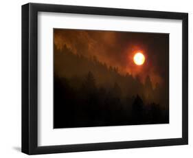 Sunset Breaks Through Smoke of the Hayman Wildfire-null-Framed Photographic Print