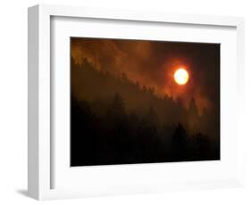 Sunset Breaks Through Smoke of the Hayman Wildfire-null-Framed Photographic Print