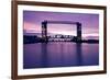 Sunset, Bridge and Two Lighthouses-benkrut-Framed Photographic Print