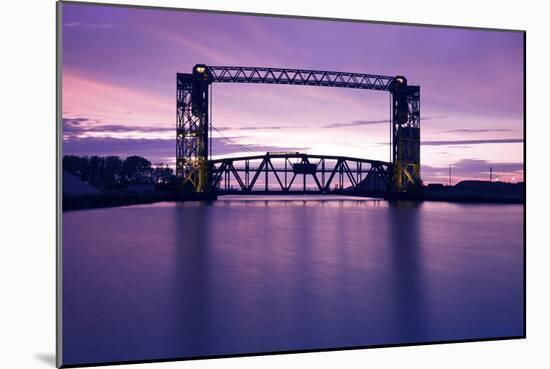 Sunset, Bridge and Two Lighthouses-benkrut-Mounted Photographic Print