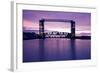 Sunset, Bridge and Two Lighthouses-benkrut-Framed Photographic Print