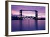 Sunset, Bridge and Two Lighthouses-benkrut-Framed Photographic Print