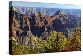 Sunset, Bright Angel Point, North Rim, Grand Canyon National Park, Arizona, USA-Michel Hersen-Stretched Canvas