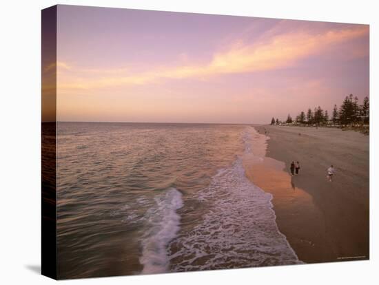 Sunset, Brighton Beach, Adelaide, South Australia, Australia-Neale Clarke-Stretched Canvas