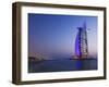 Sunset, Burj Al Arab Hotel, Dubai, United Arab Emirates, Middle East-Amanda Hall-Framed Photographic Print