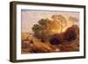 Sunset, C.1861 (W/C, Graphite, B/C and Gum on Card)-Samuel Palmer-Framed Giclee Print