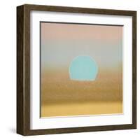 Sunset, c.1972 40/40 (gold, blue)-Andy Warhol-Framed Art Print