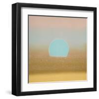 Sunset, c.1972 40/40 (gold, blue)-Andy Warhol-Framed Art Print