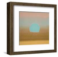 Sunset, c.1972 40/40 (gold, blue)-Andy Warhol-Framed Art Print