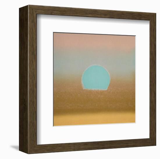 Sunset, c.1972 40/40 (gold, blue)-Andy Warhol-Framed Art Print