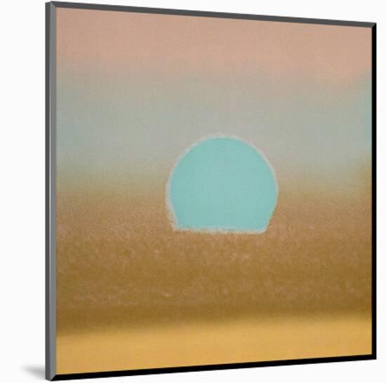 Sunset, c.1972 40/40 (gold, blue)-Andy Warhol-Mounted Art Print