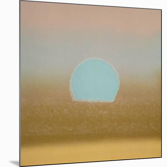 Sunset, c.1972 (gold, blue)-Andy Warhol-Mounted Giclee Print
