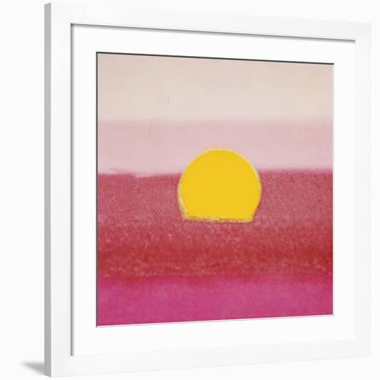 Sunset, c.1972 (hot pink, pink, yellow)-Andy Warhol-Framed Giclee Print