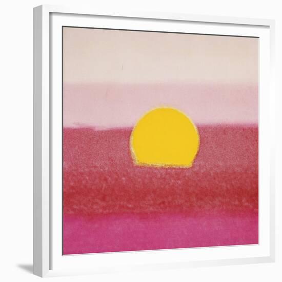 Sunset, c.1972 (hot pink, pink, yellow)-Andy Warhol-Framed Giclee Print