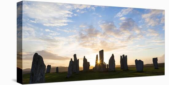 Sunset, Callanish Standing Stones, Isle of Lewis, Outer Hebrides, Scotland-Peter Adams-Stretched Canvas