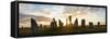 Sunset, Callanish Standing Stones, Isle of Lewis, Outer Hebrides, Scotland-Peter Adams-Framed Stretched Canvas