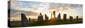 Sunset, Callanish Standing Stones, Isle of Lewis, Outer Hebrides, Scotland-Peter Adams-Stretched Canvas