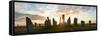 Sunset, Callanish Standing Stones, Isle of Lewis, Outer Hebrides, Scotland-Peter Adams-Framed Stretched Canvas